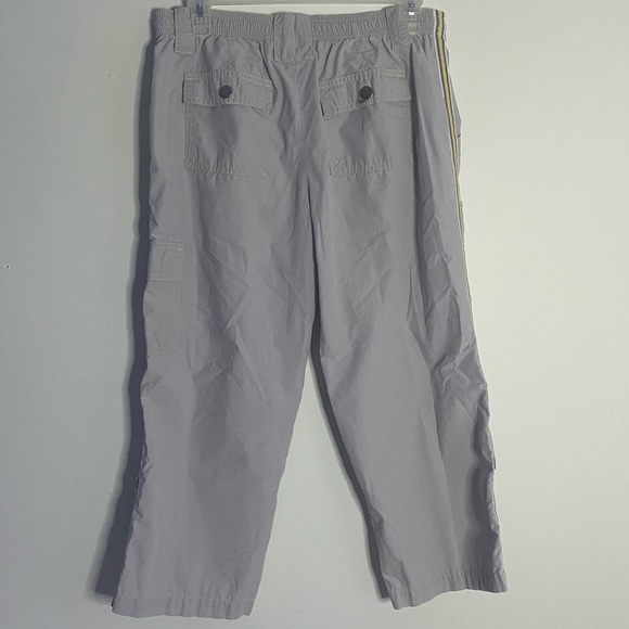 SJB Active by St. John’s Bay Women’s Gray Exercise Pants with Yellow Stripe - Picture 6 of 6